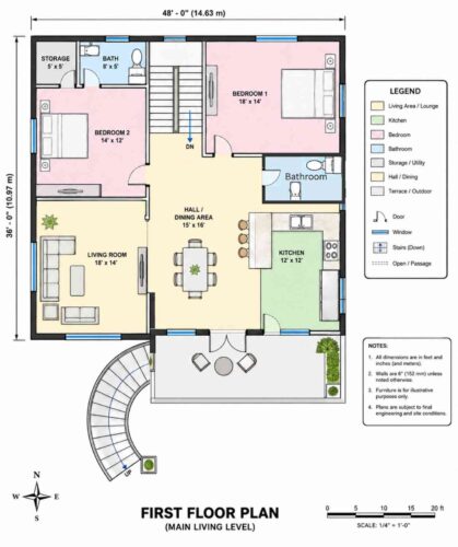First Floor Blueprint of the House