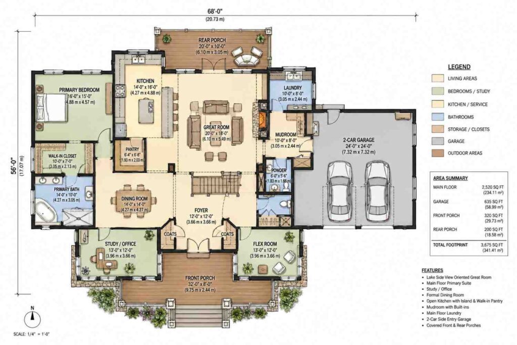 Ground Floor Blueprint of the House