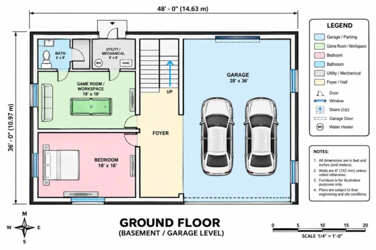 Ground Floor Blueprint of the House