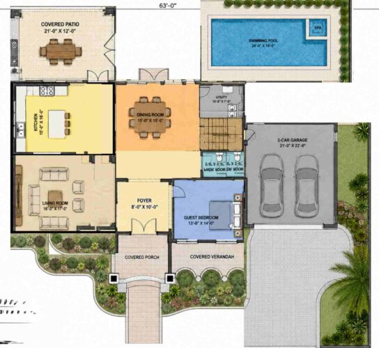 Ground Floor Blueprint of the House