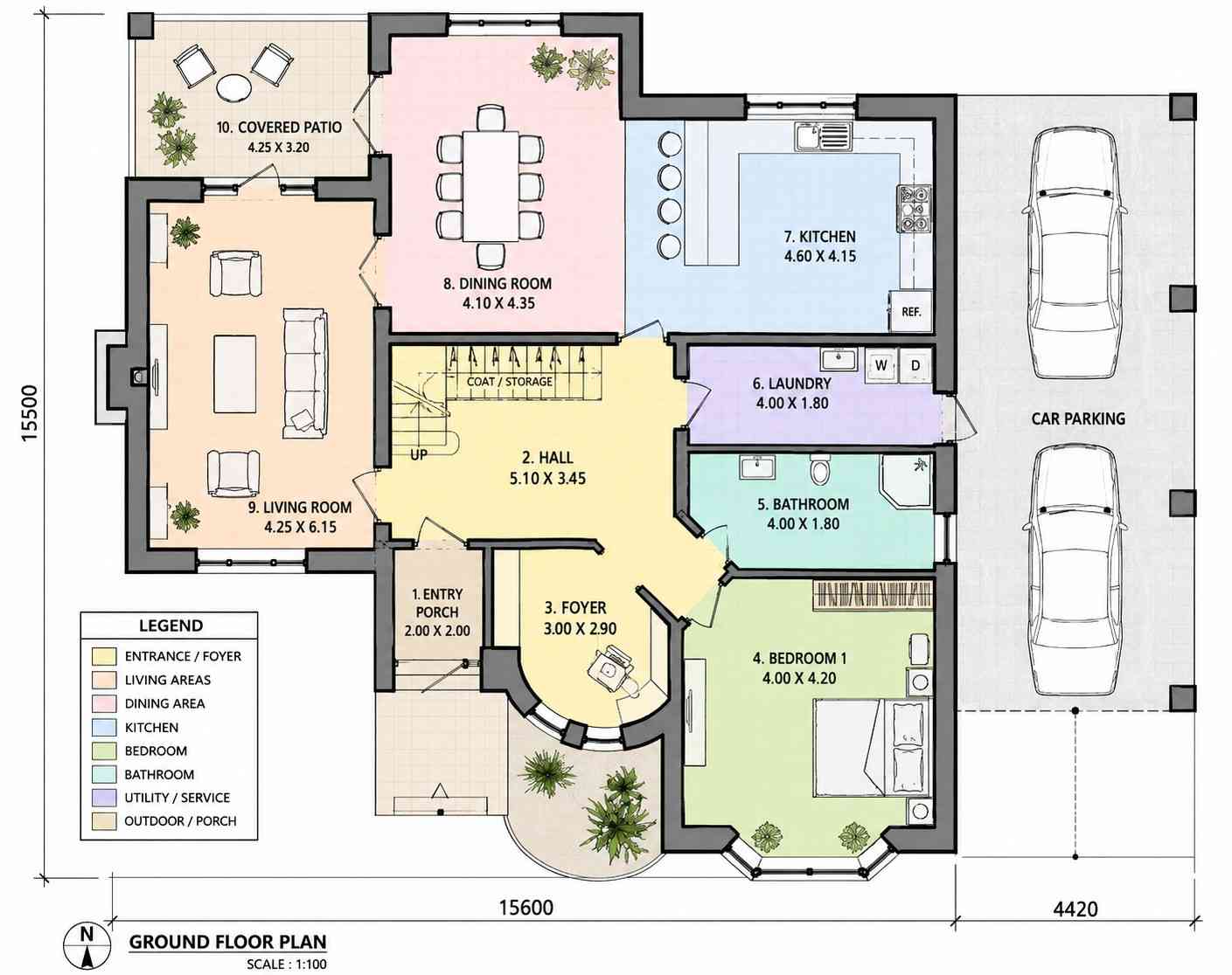 Ground Floor Blueprint of the House