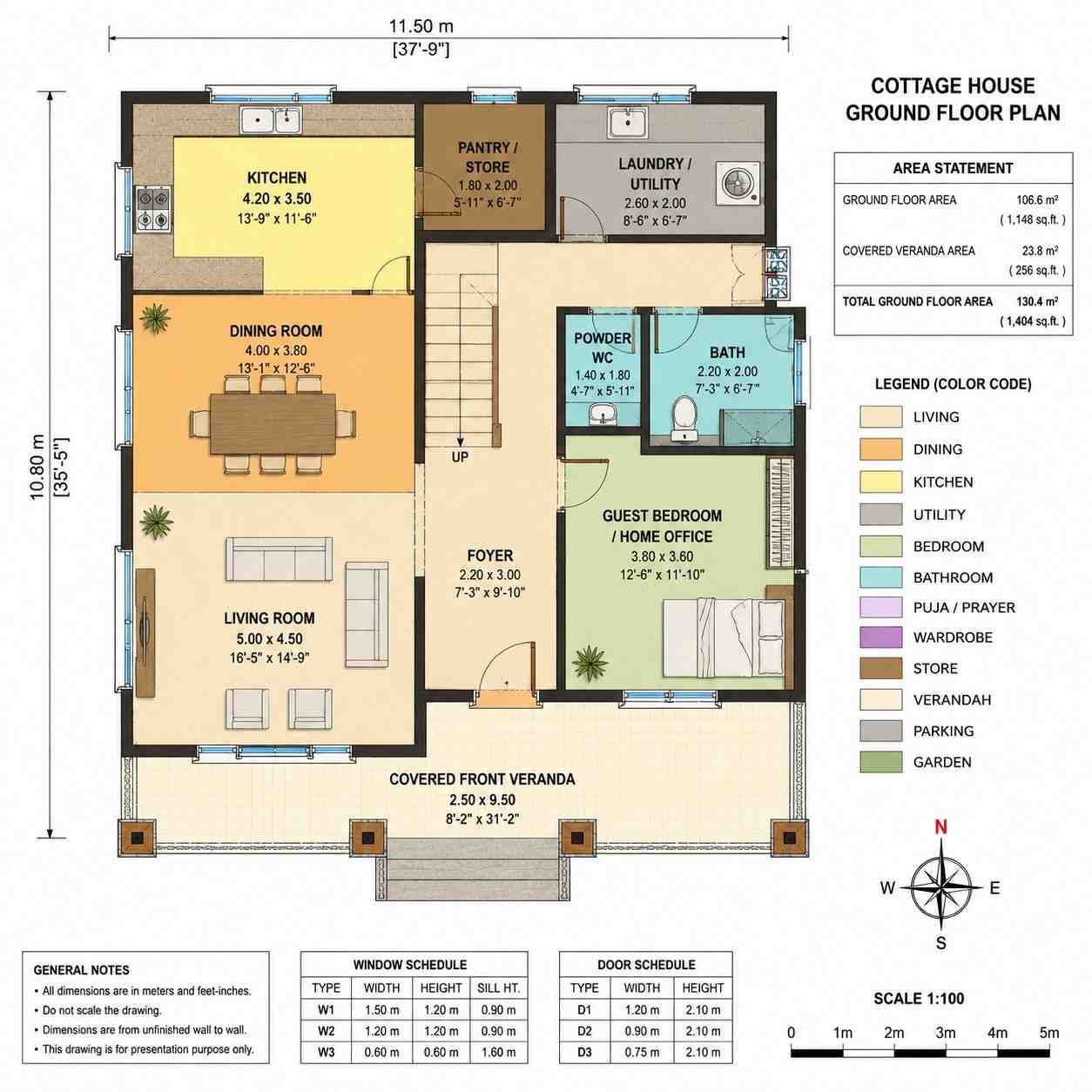 Ground Floor Blueprint of the House
