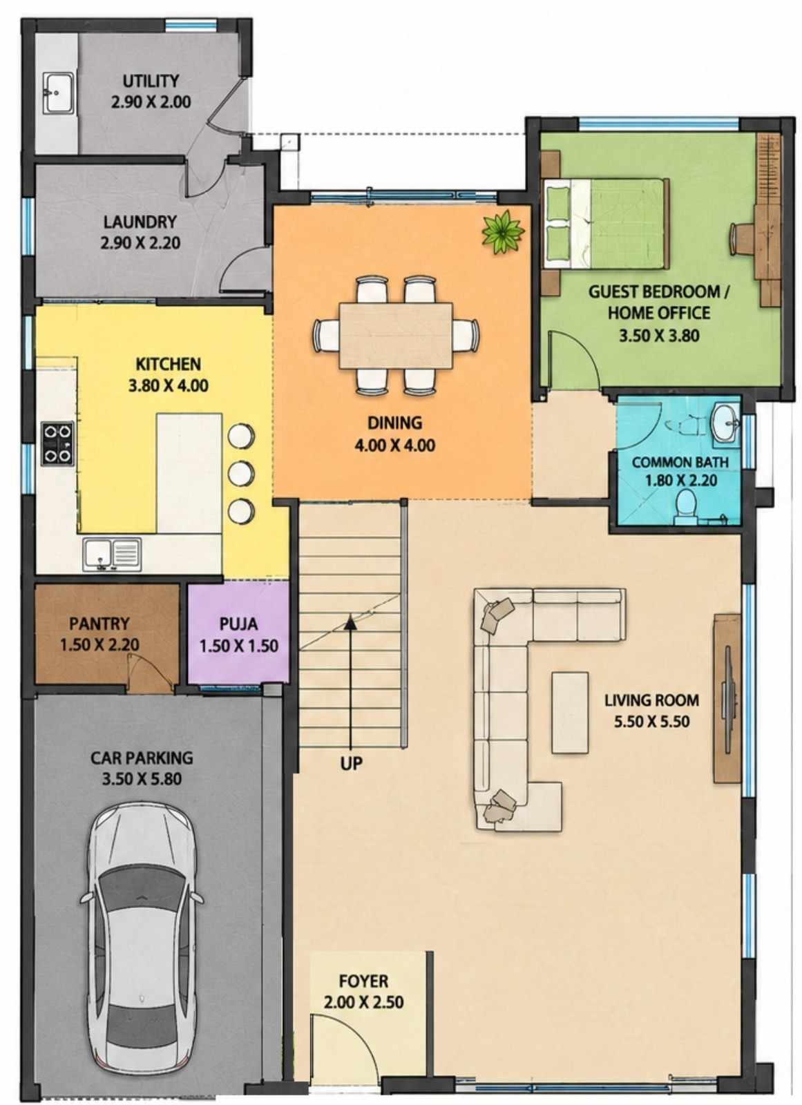 Ground Floor Blueprint of the House