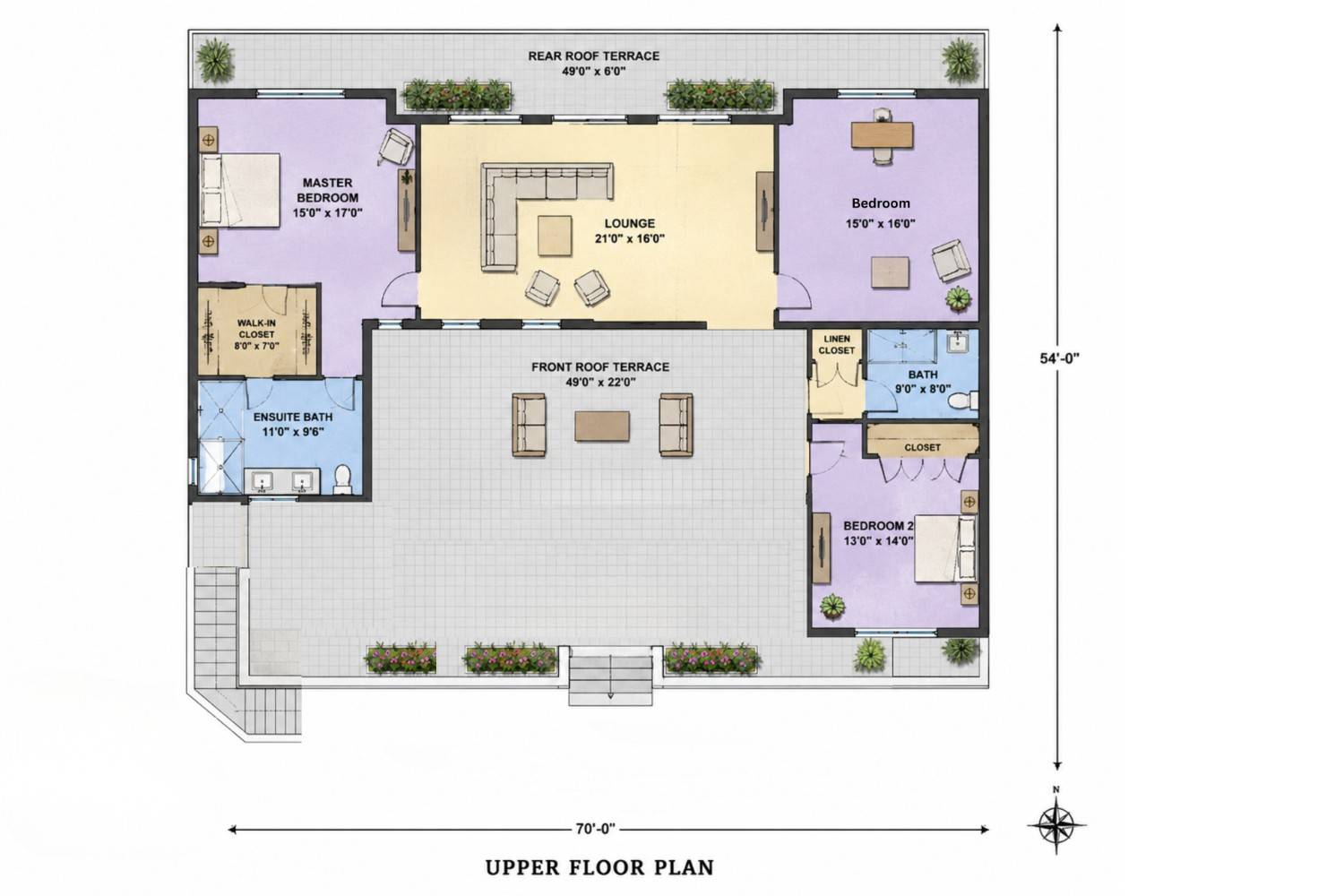 Upper Floor Blueprint of the House