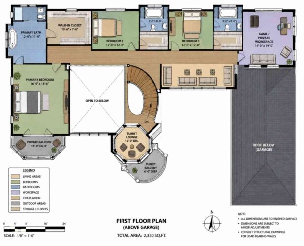 Upper Floor Blueprint of the House
