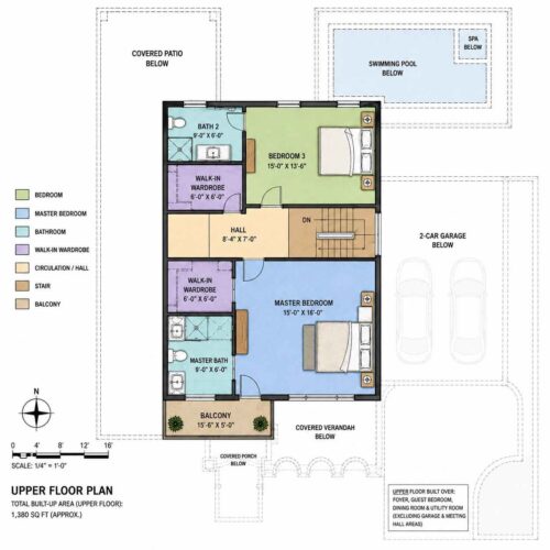 Upper Floor Blueprint of the House