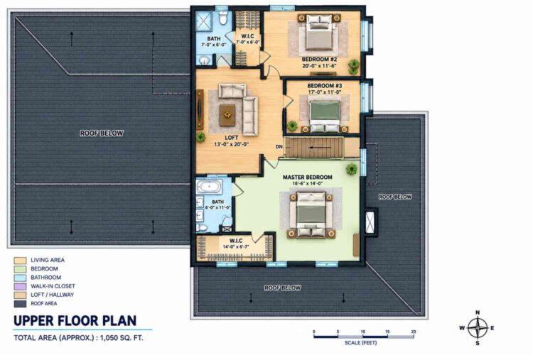 Upper Floor Blueprint of the House