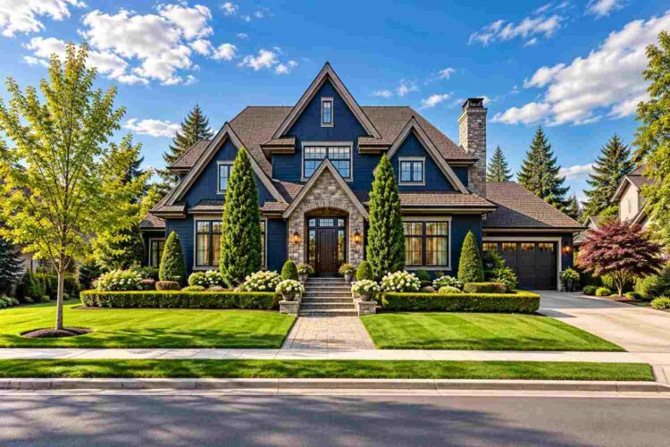 Front Elevation of 6 Bedroom Craftsman Traditional House Plan