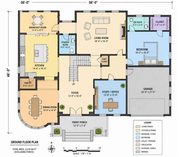 Ground Floor Blueprint of the House