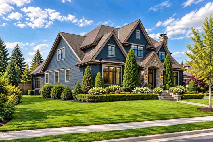 Left Side Elevation of 6 Bedroom Craftsman Traditional House Plan