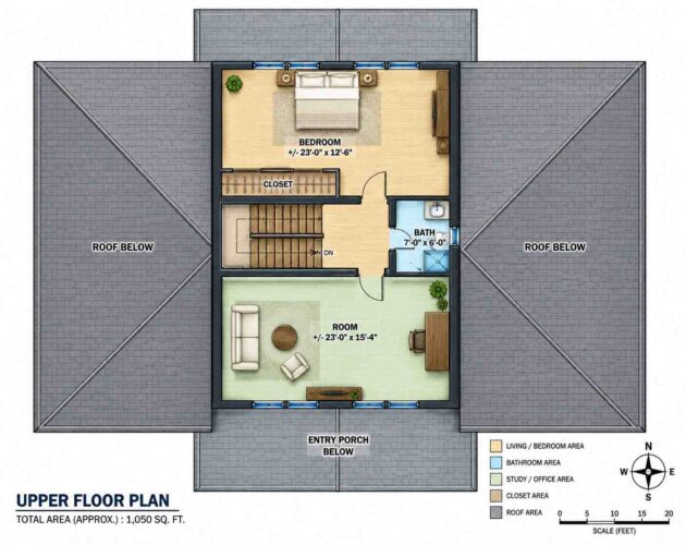 Upper Floor Blueprint of the House