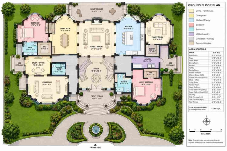 Ground Floor Blueprint of the House