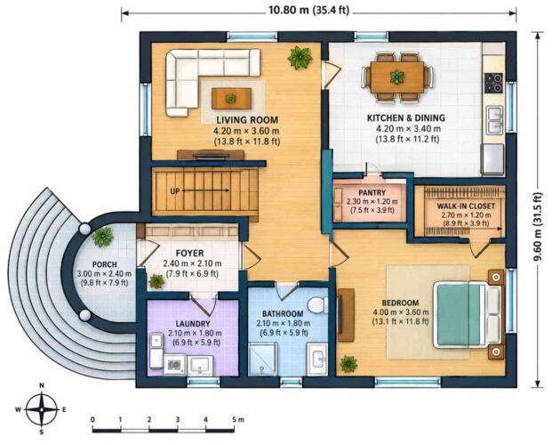 Ground Floor Blueprint of the House