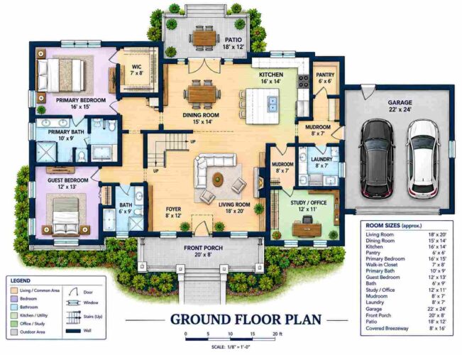 Ground Floor Blueprint of the House