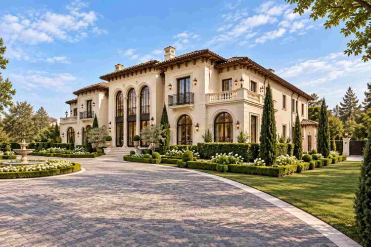 Right Side Elevation of the 5 Bedroom Mediterranean Villa Design