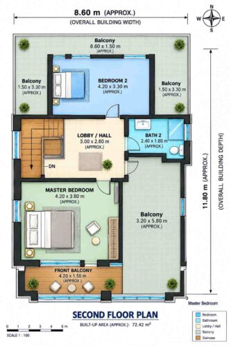 Second Floor Blueprint of the House