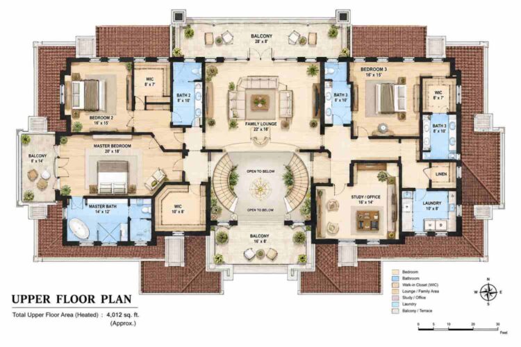 Upper Floor Blueprint of the House