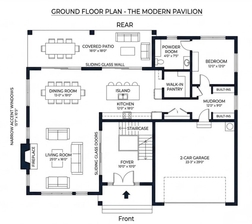 Ground Floor Blueprint of the House