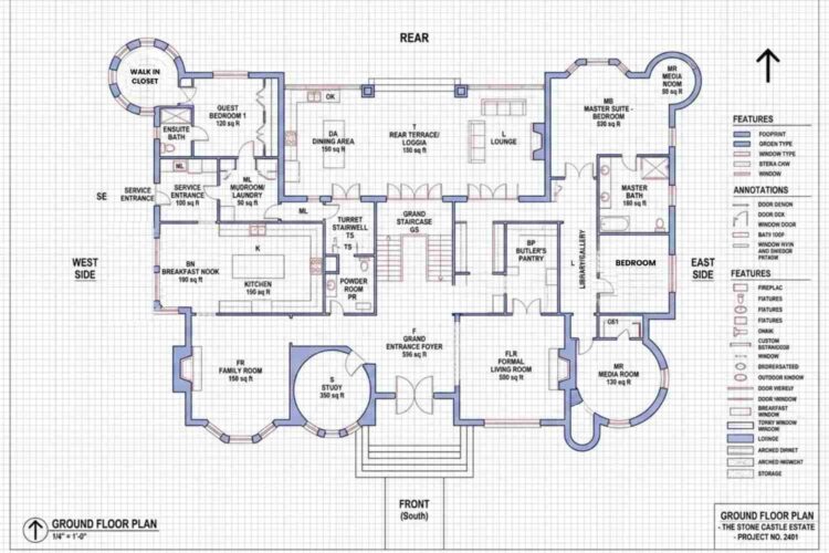 Ground Floor Blueprint of the House