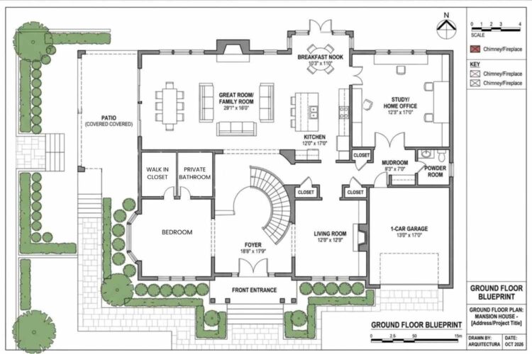 Ground Floor Blueprint of the House
