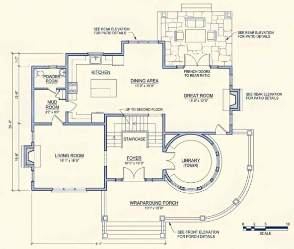 Ground Floor Blueprint of the House