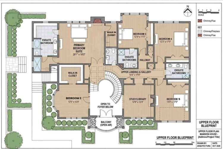 Upper Floor Blueprint of the House