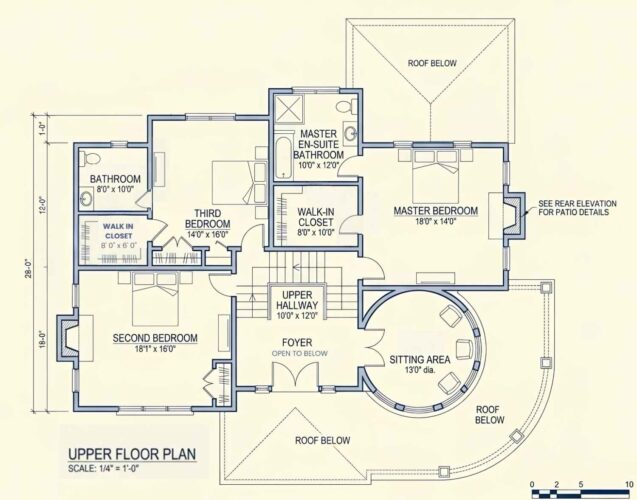 Upper Floor Blueprint of the House