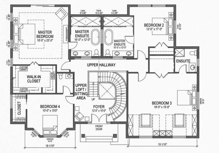 Upper Floor Blueprint of the House