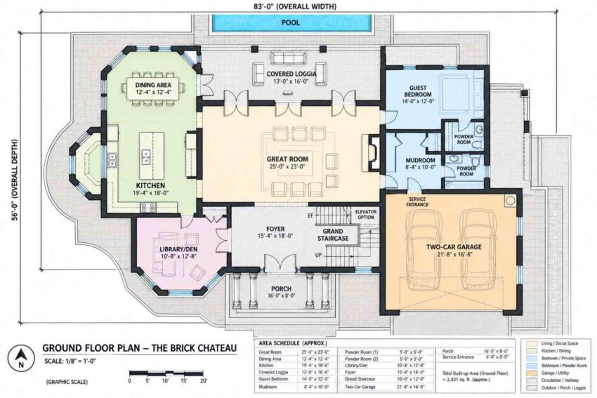 Ground Floor Blueprint of the House