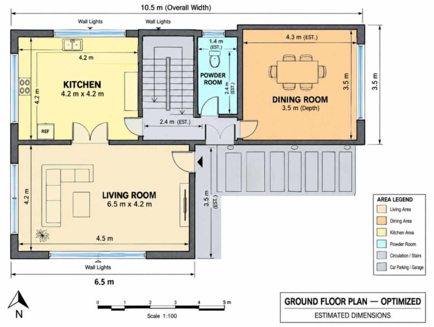 Ground Floor Blueprint of the House