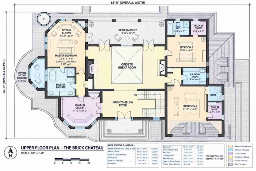 Upper Floor Blueprint of the House