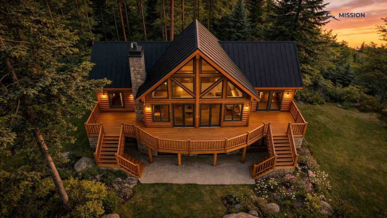 Charming 2-Story Log Cabin with Spacious Interior and Scenic Views (Floor Plan)