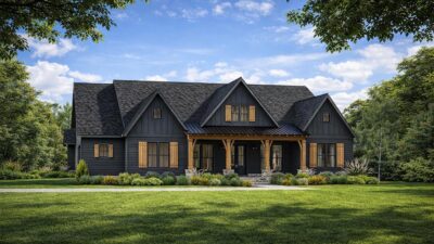 Modern Farmhouse 4 BHK Floor Plan