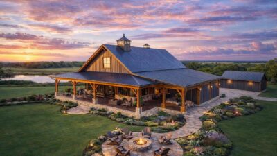 4 BHK Modern Farmhouse Plan