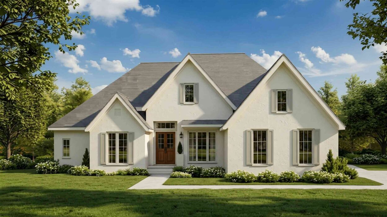 4 BHK Modern Farmhouse Floor Plan – 3000 Sq Ft House