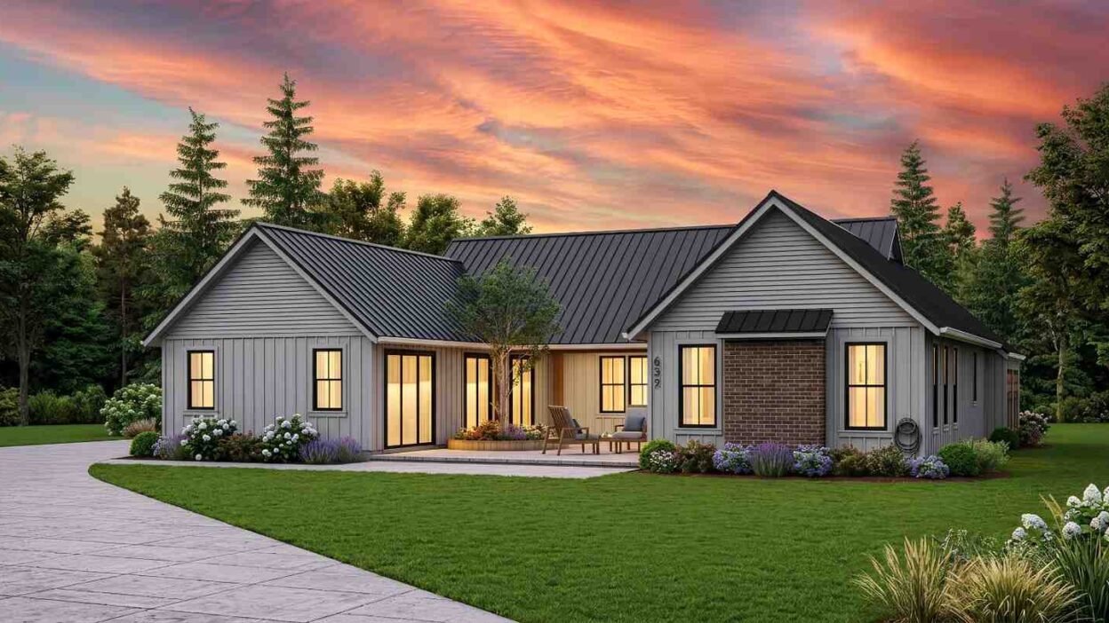 3 BHK Modern Farmhouse