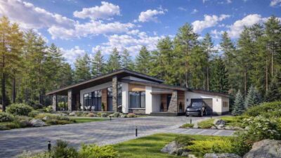 3 BHK Modern Farmhouse