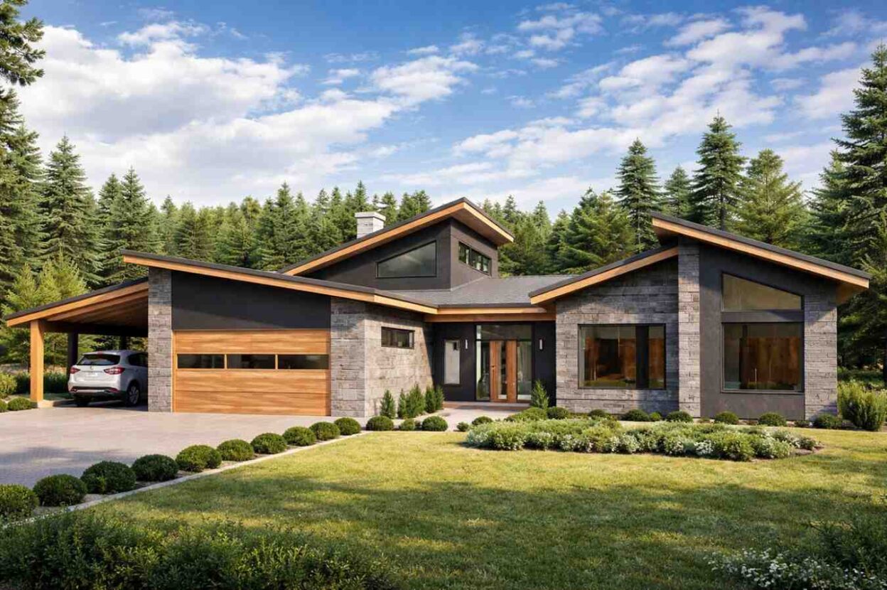 Contemporary 3 BHK House