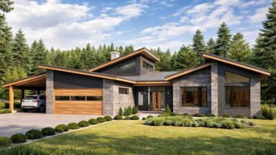 Contemporary 3 BHK House