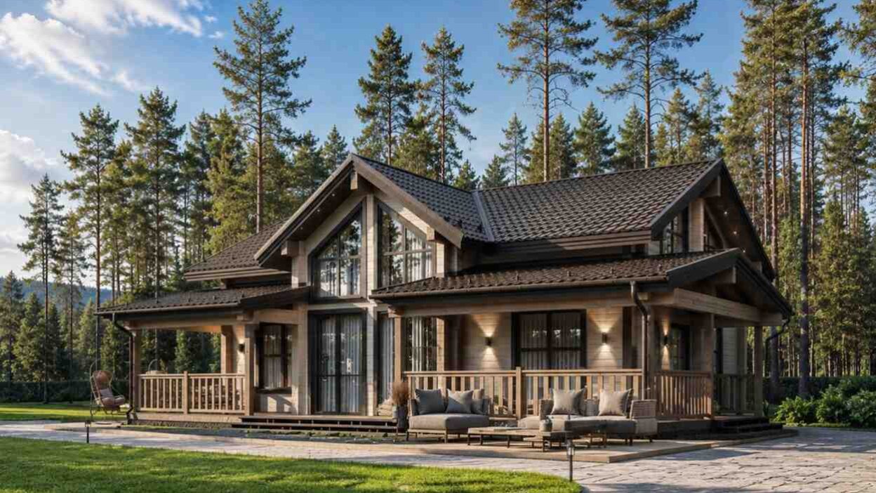 Wood Log Cabin