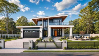 5 Bedroom 2 Story Modern House Plan with Massive Bedrooms