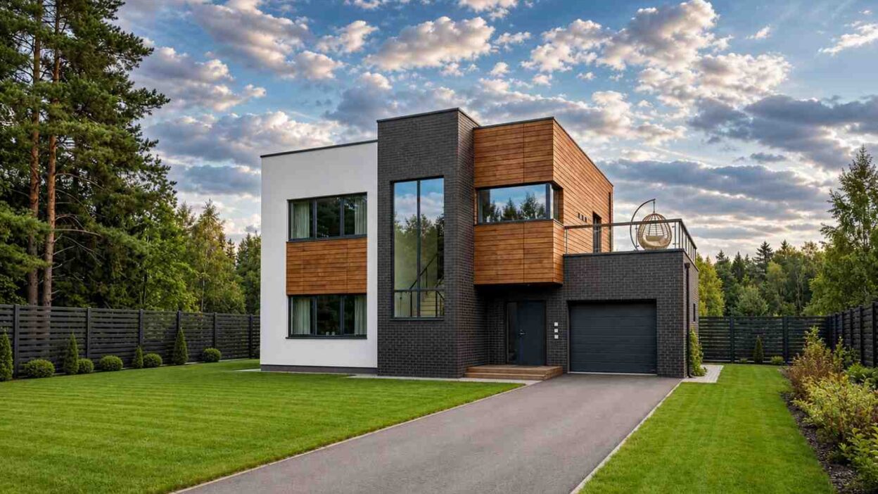 2 Bedroom 2 Story Modern House Plan with Large Terrace