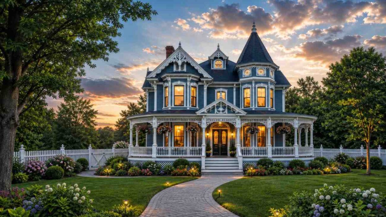 Front Elevation of the 5 Bedroom 2 Story Victorian House Plan
