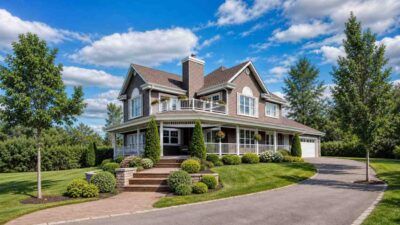 4 Bed 2 Story Victorian Farmhouse Plan with Upstairs Balcony
