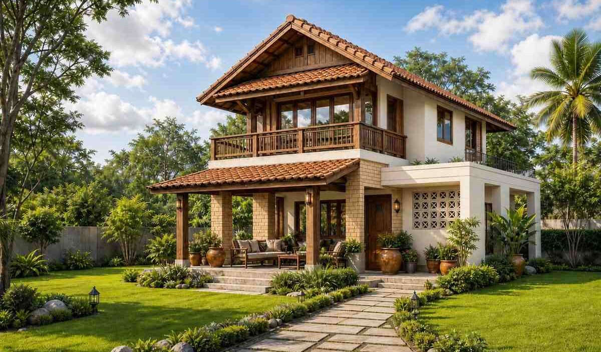 Tropical Cottage House Plan with Wraparound Veranda