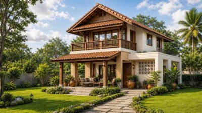 Tropical Cottage House Plan with Wraparound Veranda