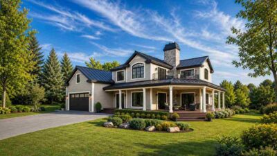 3 Bedroom 2 Story Modern Farmhouse House Plan with Wraparound Porch