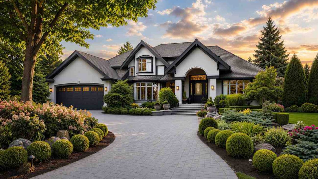 3 Bedroom European Traditional House Plan with Two-Story Curb Appeal