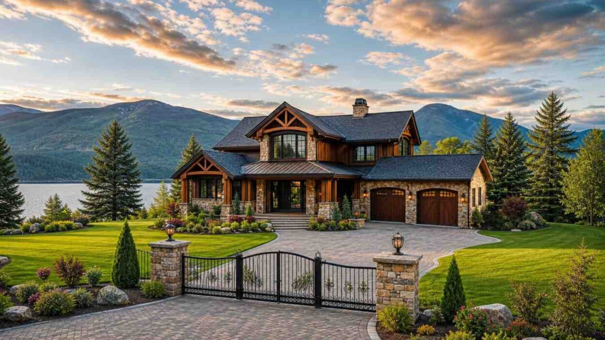 4 Bedroom 2 Story Mountain Craftsman House Plan with Lake View & Great Room