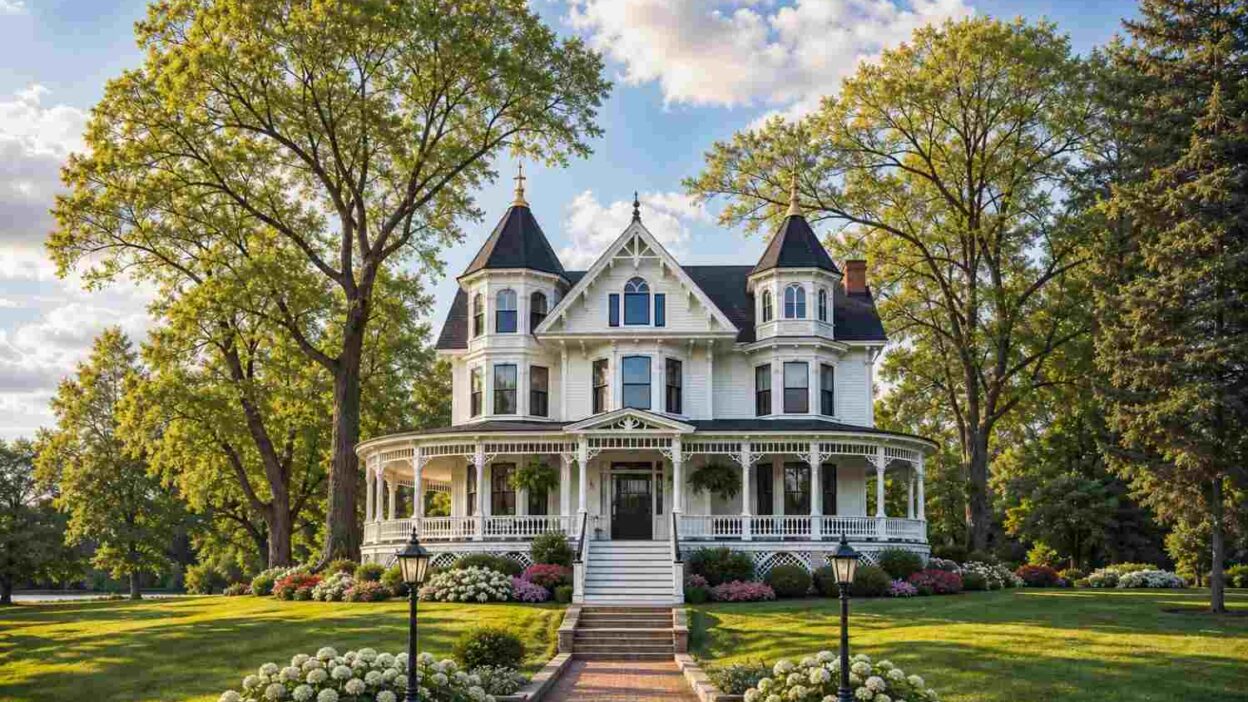 4 Bedroom Victorian House Plan with Library, Study & Parlors